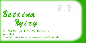 bettina nyiry business card